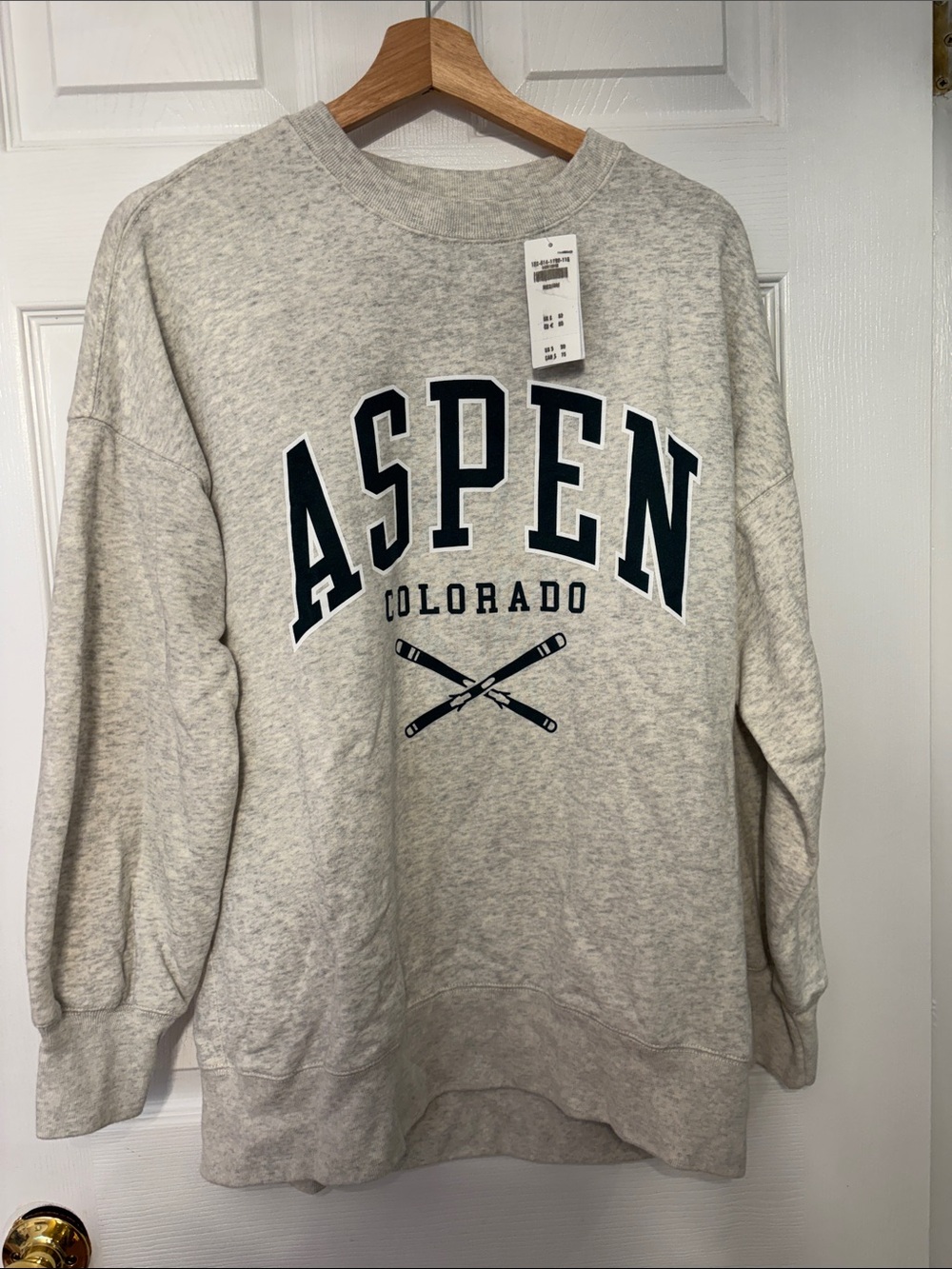 Aspen Colorado Crewneck Sweatshirt - Light Gray